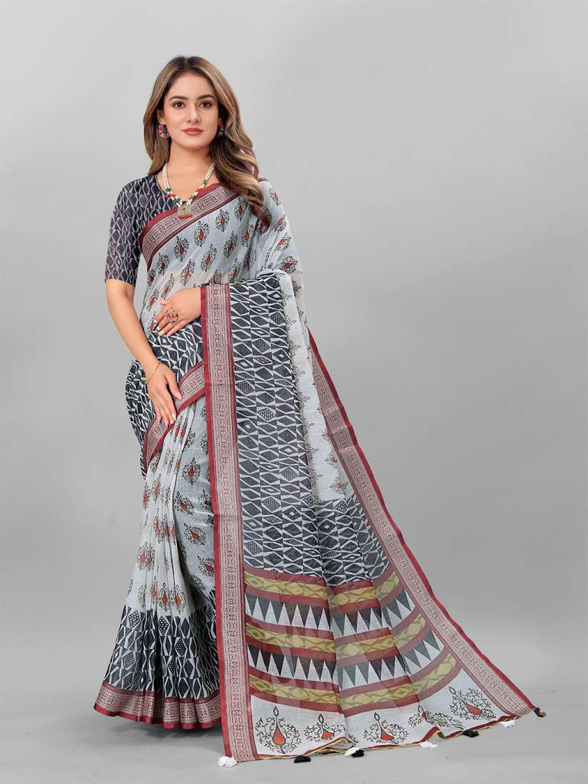 Myntra linen sarees store