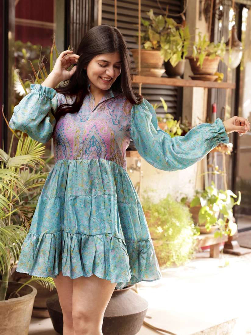 Myntra blue dress shop