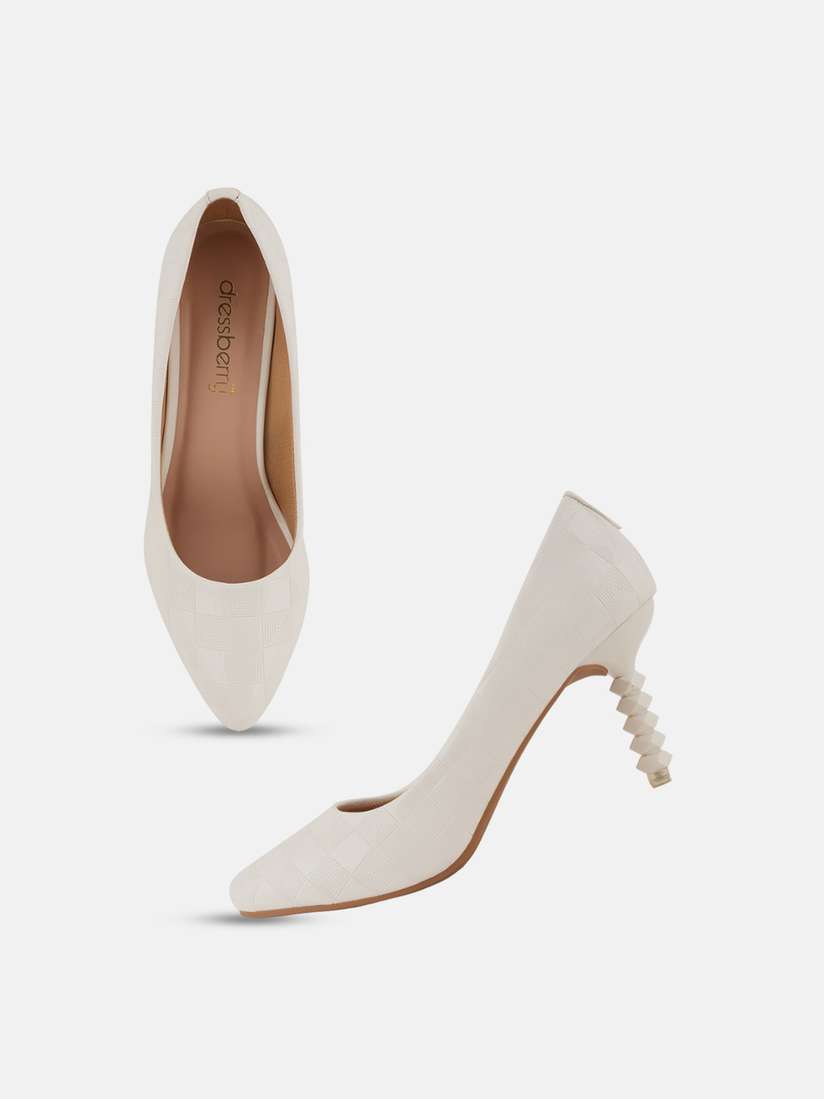 Pointed Toe Thin Strap White Heels Pointed Toe White Net Heels Buy