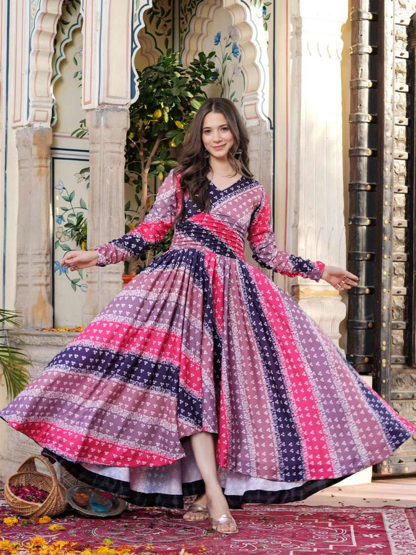Myntra long cotton frock deals