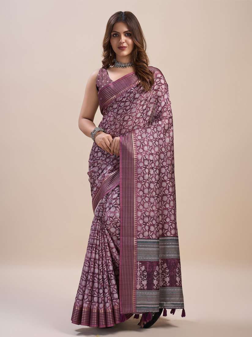 Buy Ishin Floral Silk Blend Saree Sarees for Women 29515168 Myntra