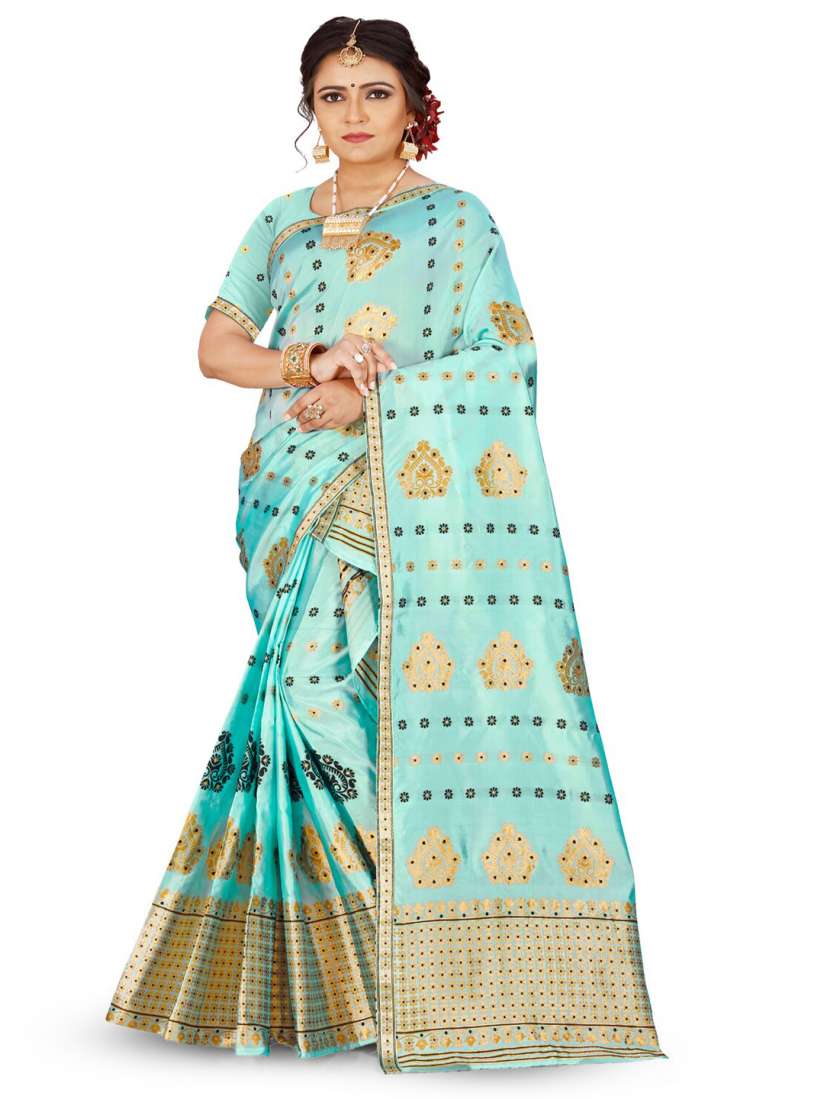Buy Skiran s Assamese Mekhela Chador Woven Design Zari Art Silk Saree Sarees for Women 29519208 Myntra