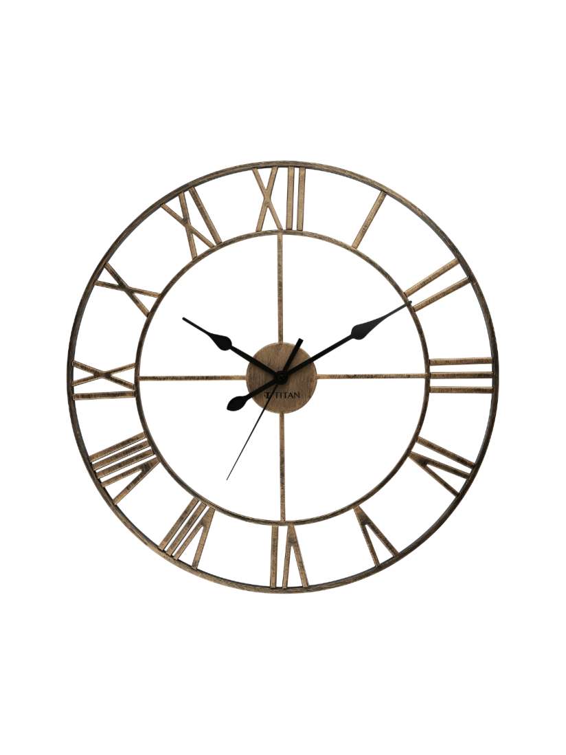 Buy Titan Copper Toned Black Contemporary Round Metal Wall Clock Clocks for Unisex 29519362 Myntra