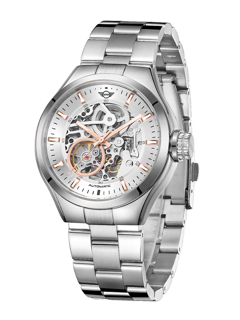Buy MINI Cooper Embellished Dial Stainless Steel Bracelet Analogue Automatic Motion Watch Watches for Unisex 29521004 Myntra
