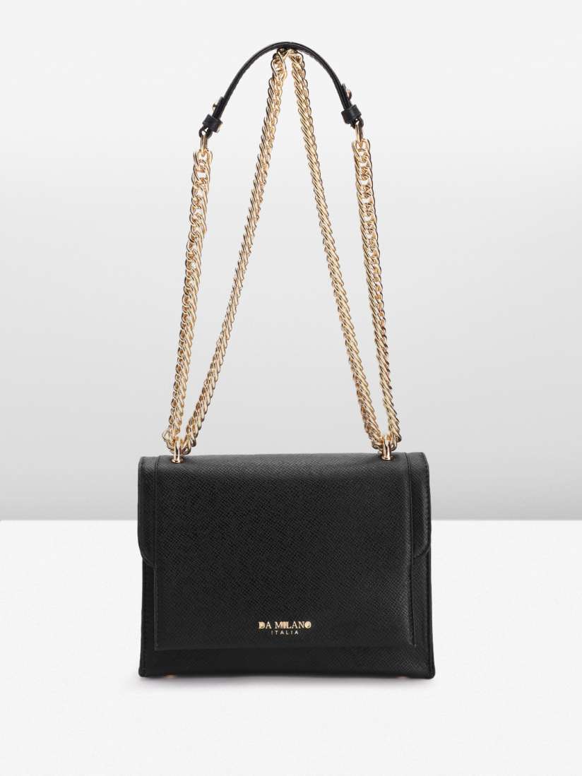 Buy Da Milano Leather Structured Shoulder Bag Handbags for Women 29524674 Myntra