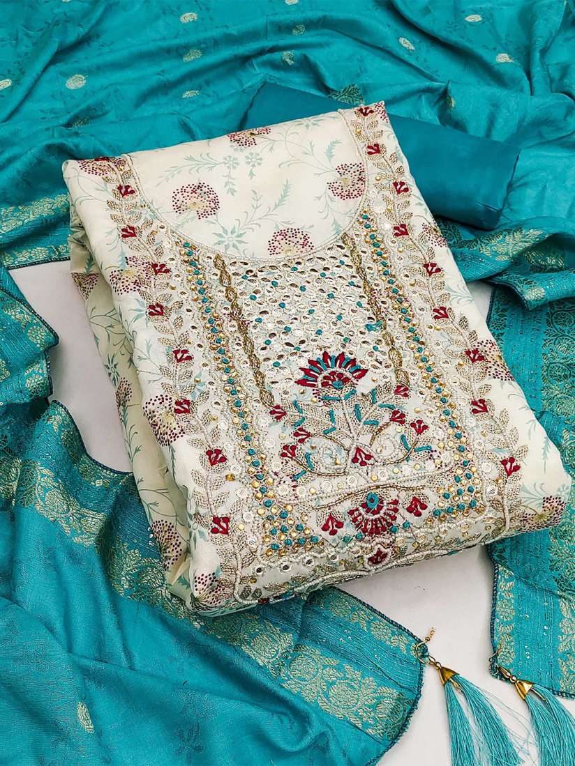 Buy KALINI Floral Pure Cotton Unstitched Dress Material Dress Material for Women 29526596 Myntra