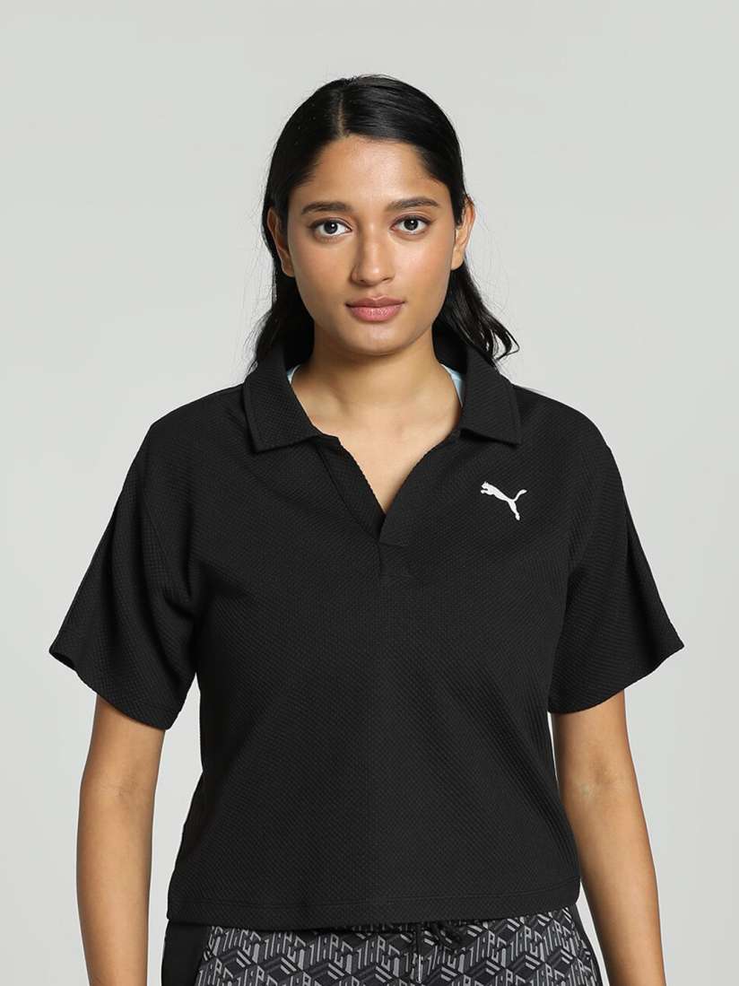 Women's relaxed fit polo shirts top