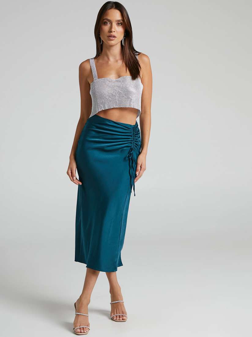 Drawstring pencil skirt clearance