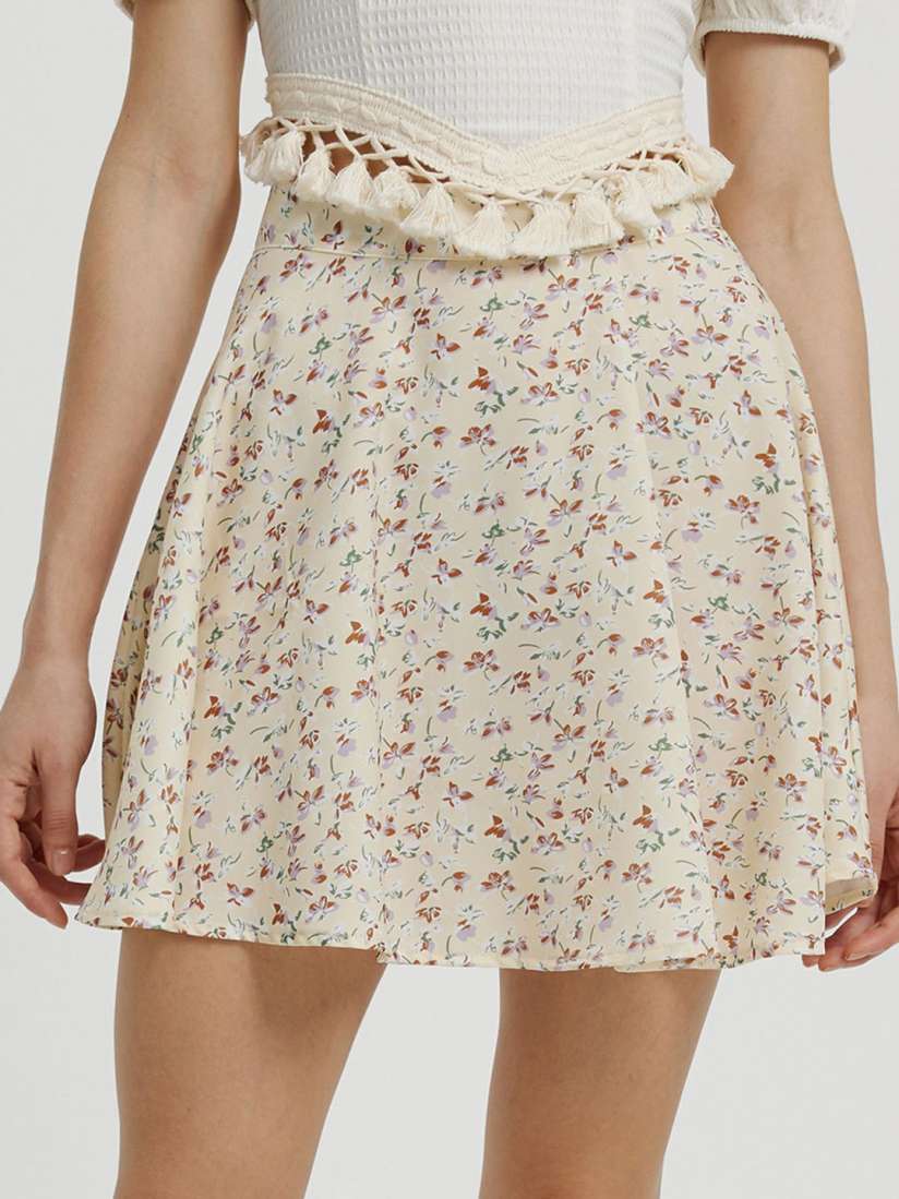 Buy LULU SKY Floral Printed A Line Mini Skirt Skirts for Women 29539082 Myntra