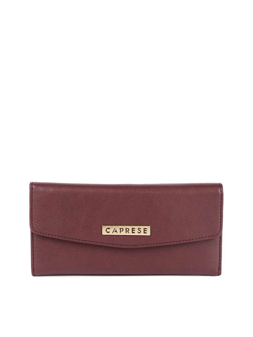 Buy Caprese Women Burgundy Solid Three Fold Wallet Wallets for Women 2954667 Myntra