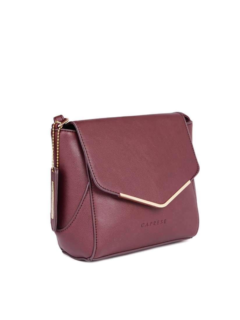 Mango maroon solid sling bag online
