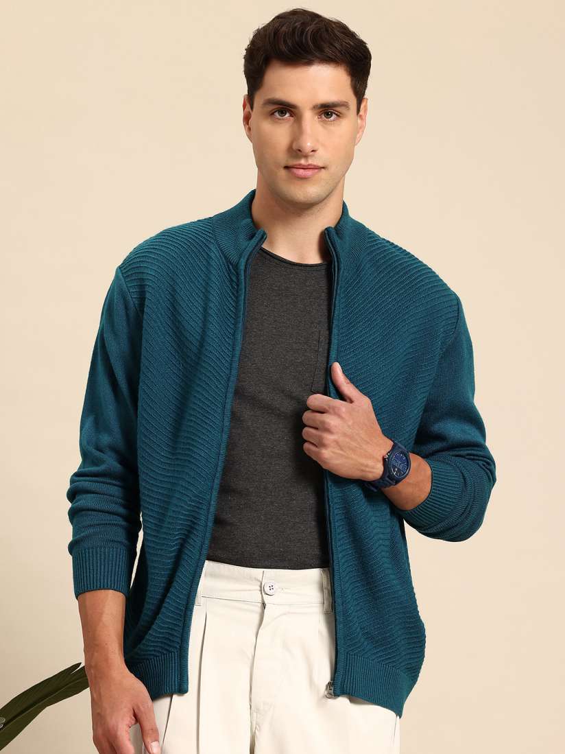 Buy Mast Harbour Men Ribbed Longline Cardigan Sweaters for Men 29554242 Myntra