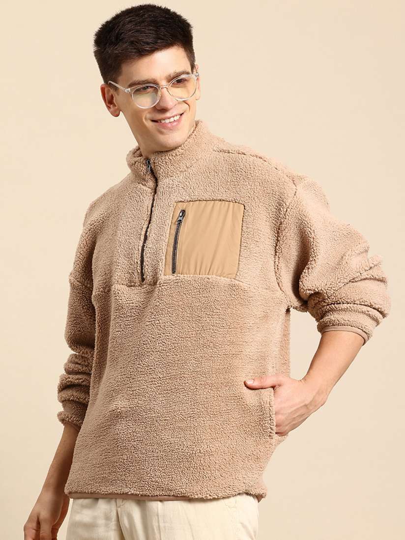 Buy Mast Harbour Men Sherpa Sweatshirt Sweatshirts for Men 29554304 Myntra