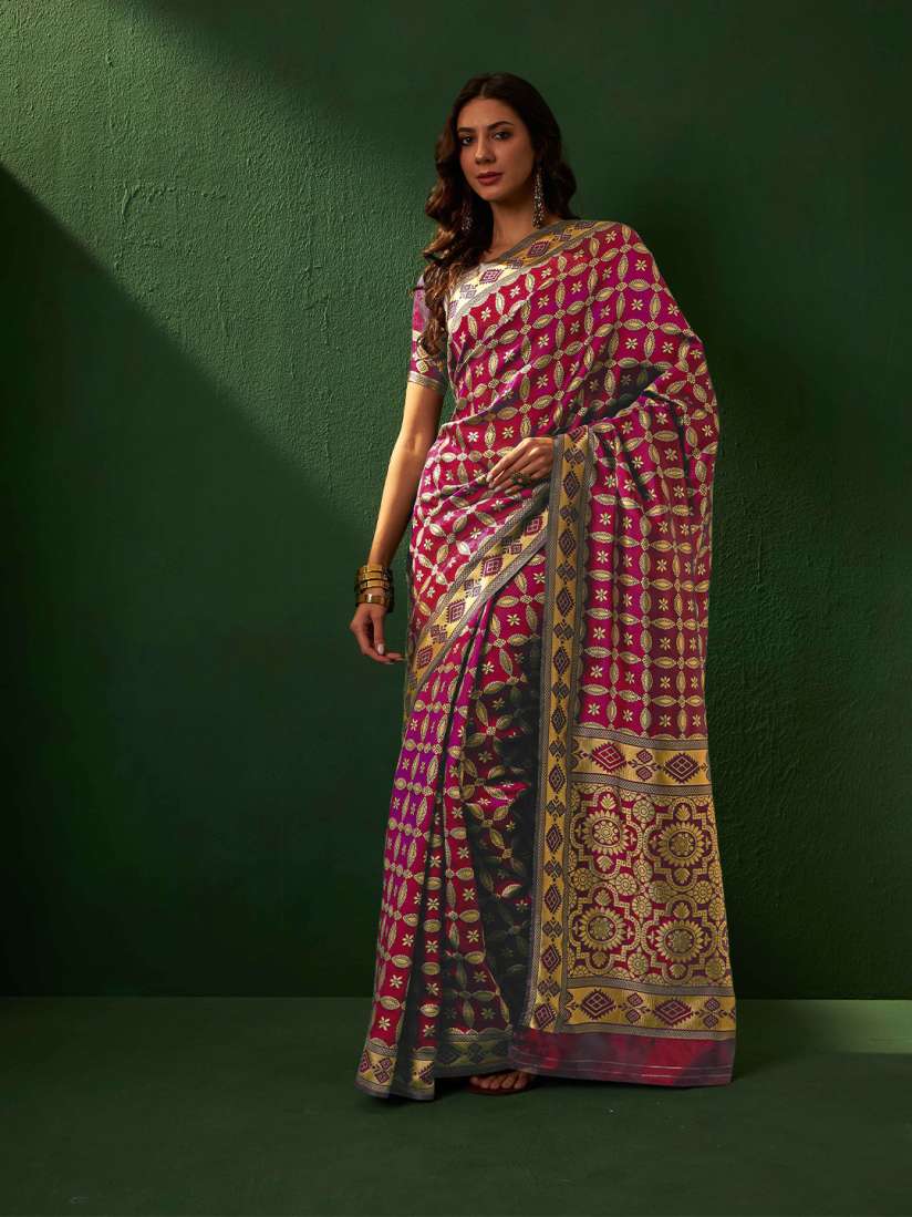 Banarasi silk saree myntra clearance