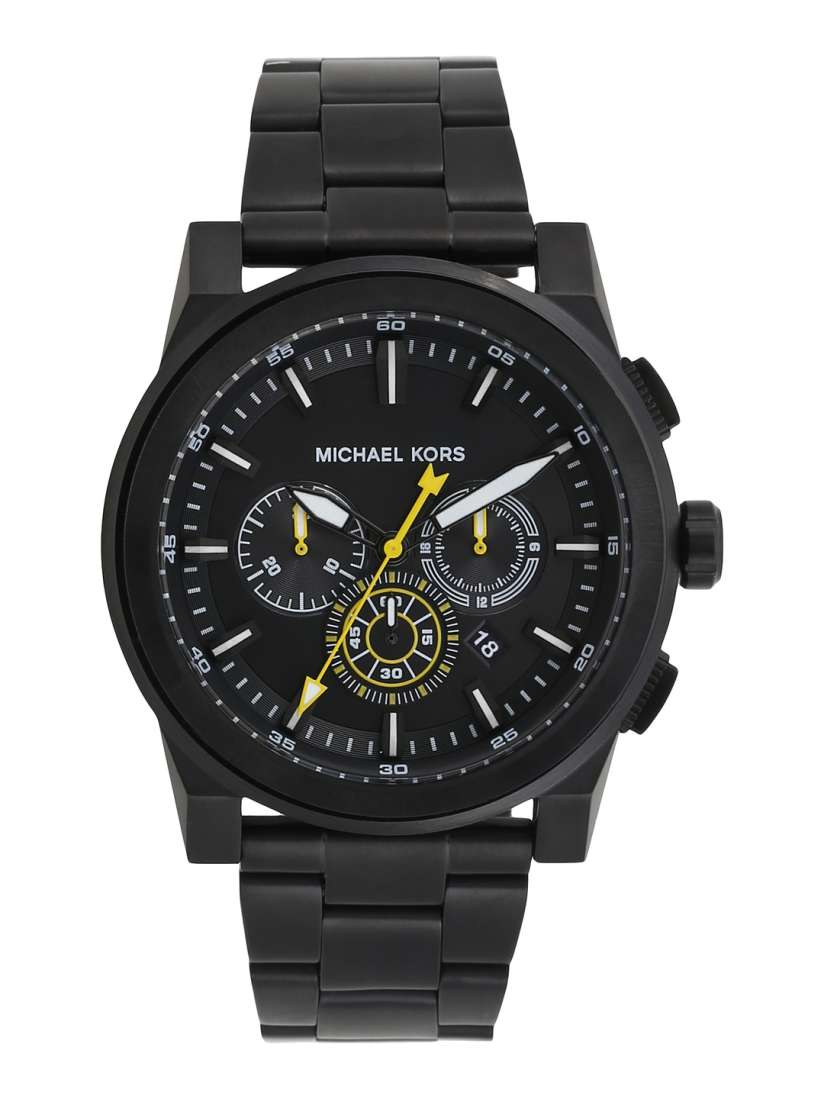 Michael kors mens black watch outlet