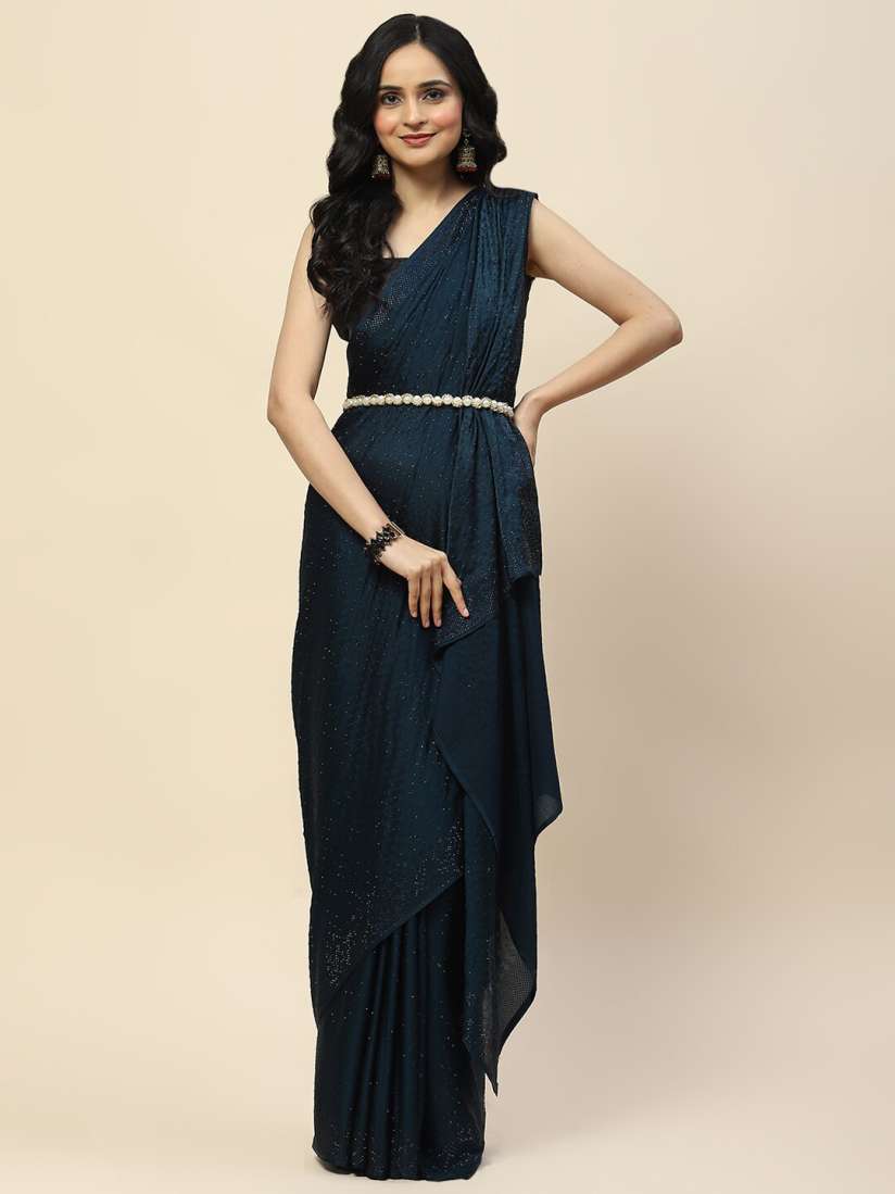 Buy Meena Bazaar Embellished Satin Saree Sarees for Women 29578040 Myntra