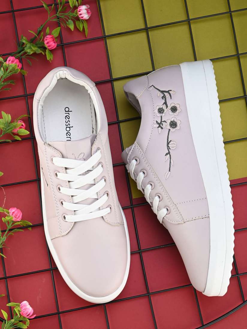 Buy DressBerry Women Pink Printed Round Toe Lightweight Sneakers Casual Shoes for Women 29582484 Myntra