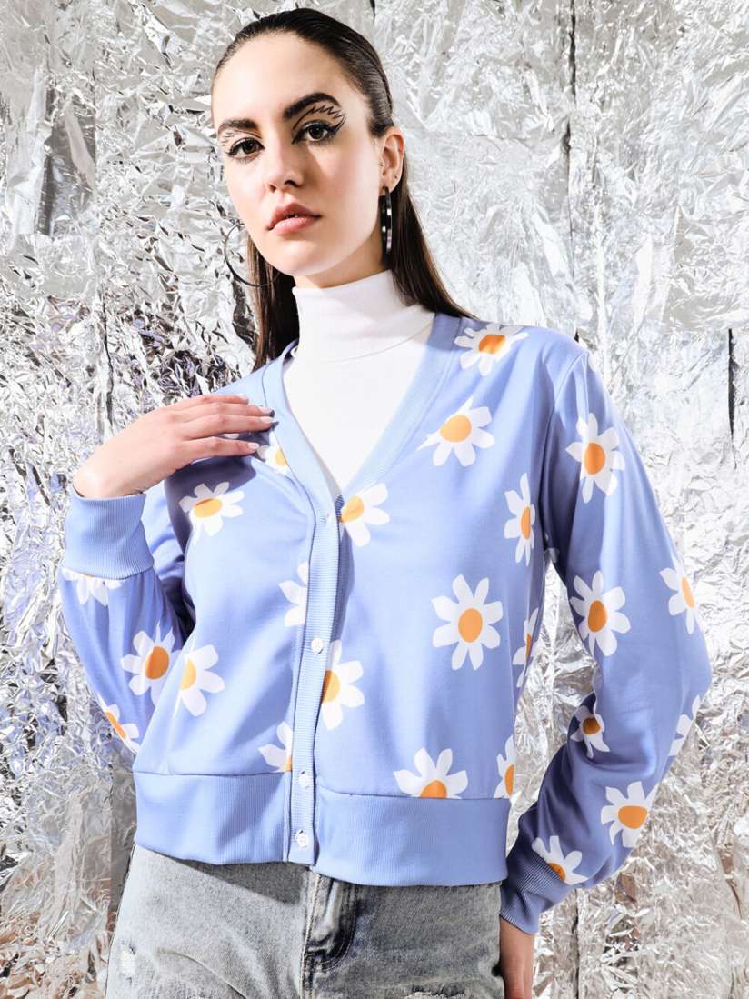 Floral print cardigan sweaters new arrivals