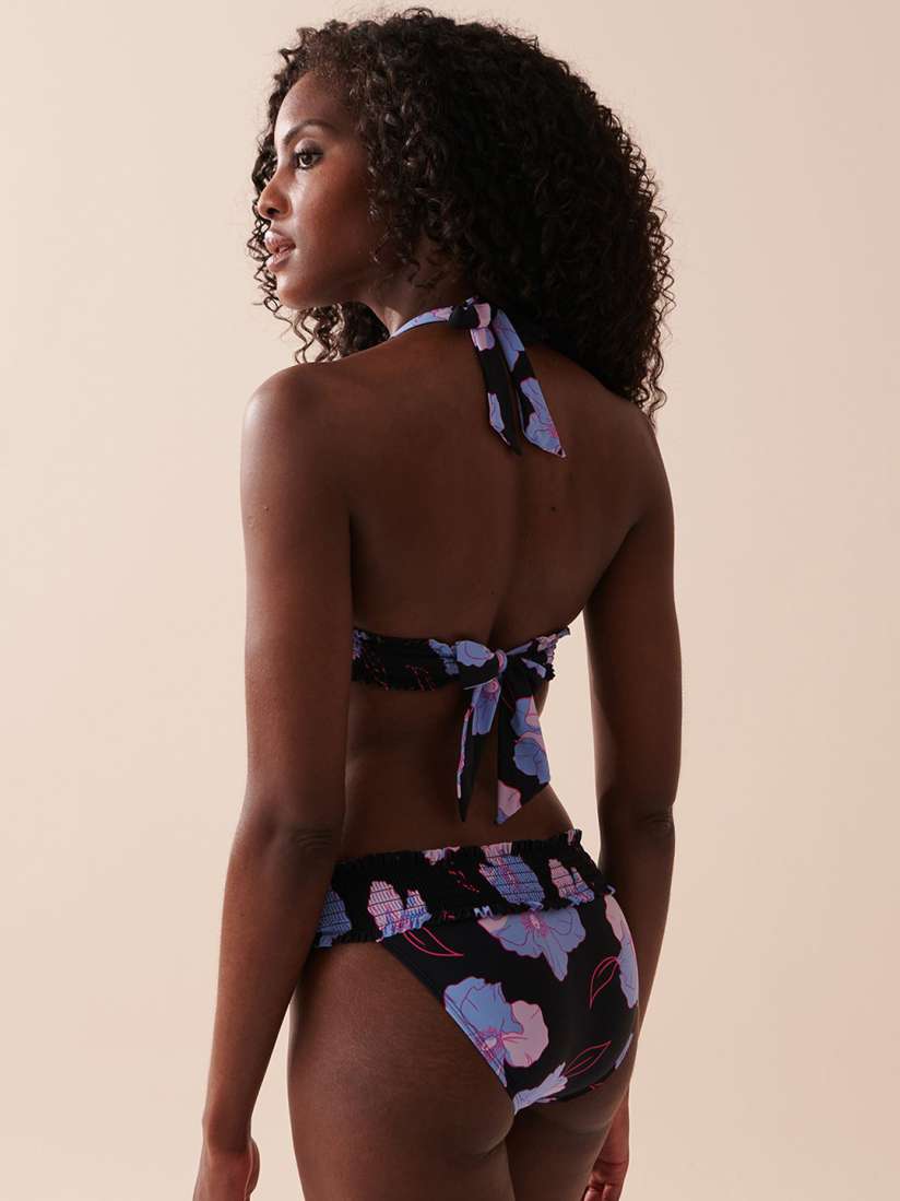 Smocked triangle bikini top deals