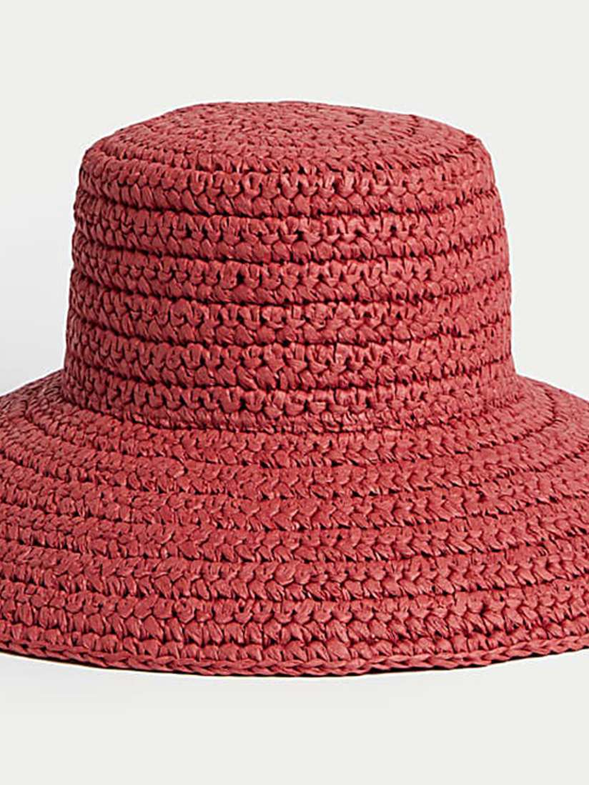 Buy Marks Spencer Women Red Self Design Sun Hat Hat for Women