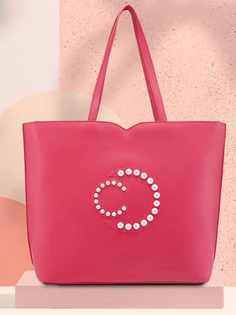Buy Caprese Women Embellished PU Oversized Shopper Tote Bag Handbags for Women 29595238 Myntra