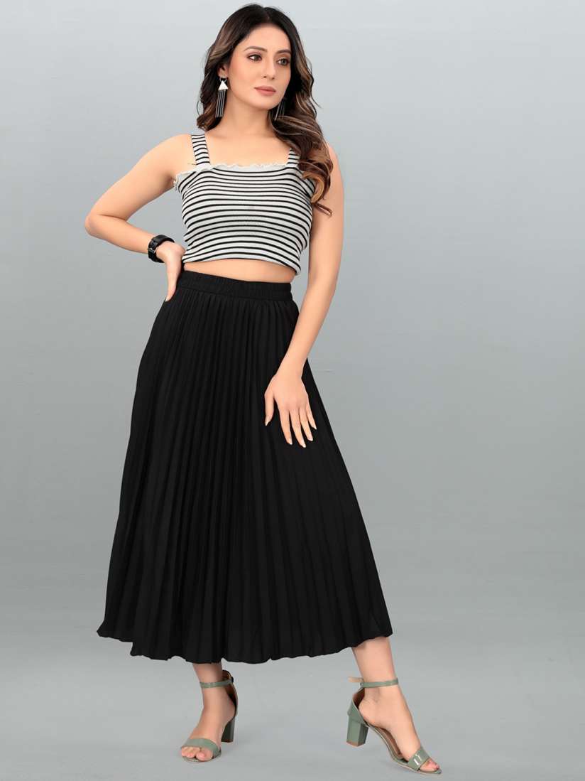 Pleated skirt myntra top