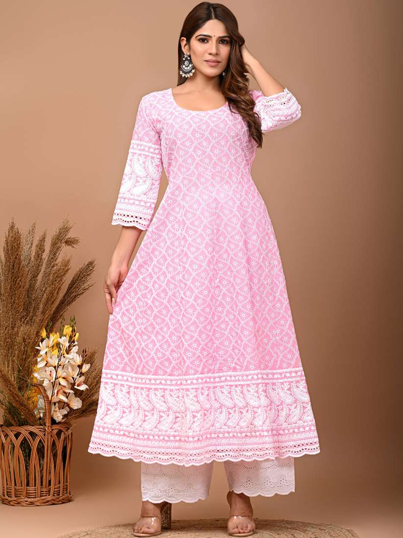 Chikankari anarkali kurta on sale