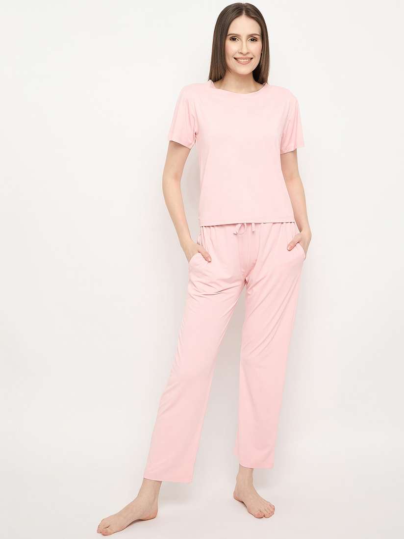 Pink Short Sleeve Pyjamas Womens Women's Short Pyjamas Lara Micro