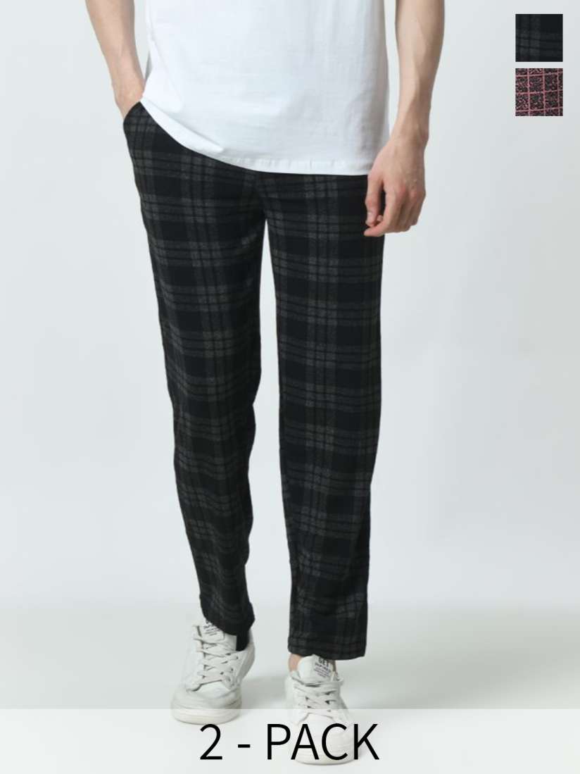 Checkered track pants mens outlet