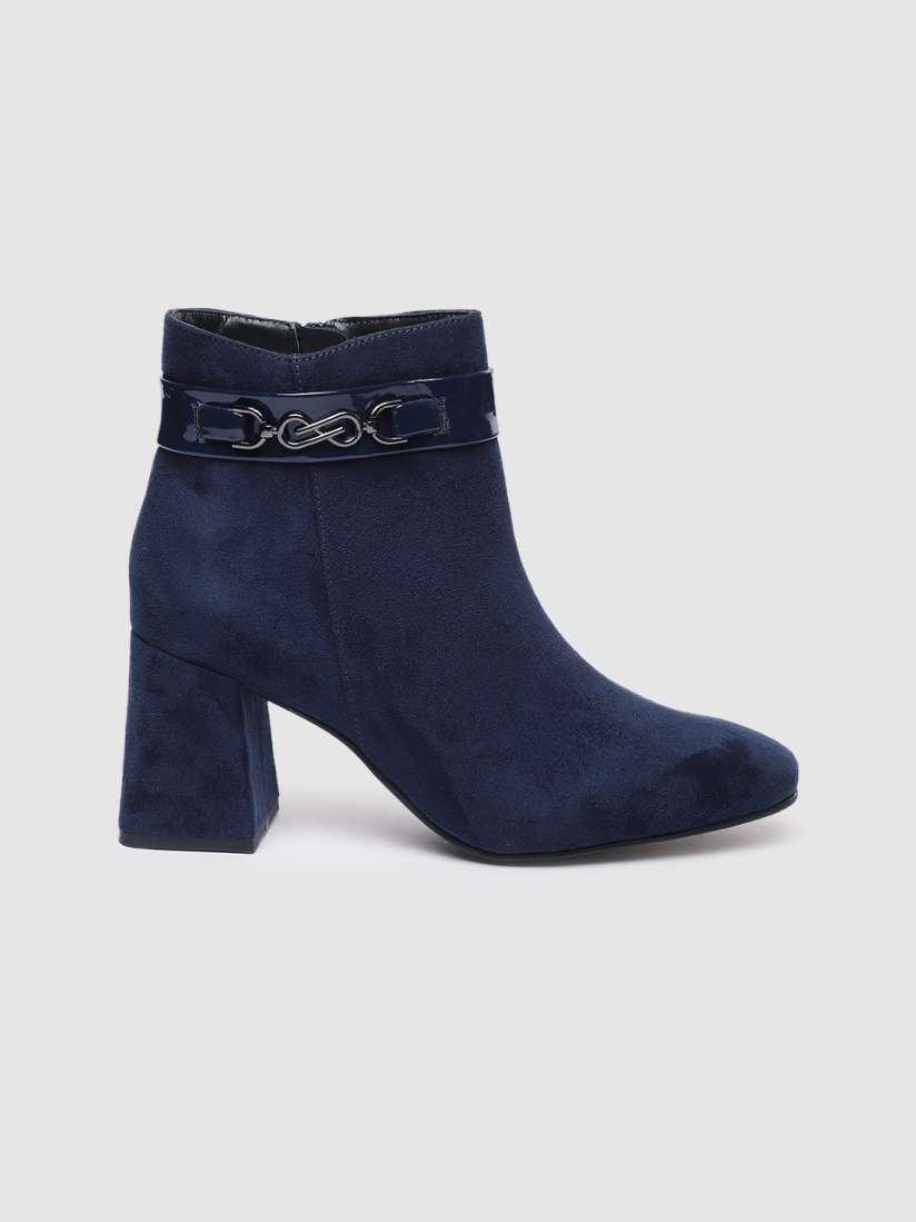 Buy Roadster Women Velvet Mid Top Boots Boots for Women 29601802 Myntra