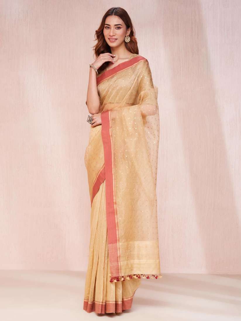 Buy Fabindia Woven Design Silk Blend Saree Sarees for Women 29613992 Myntra