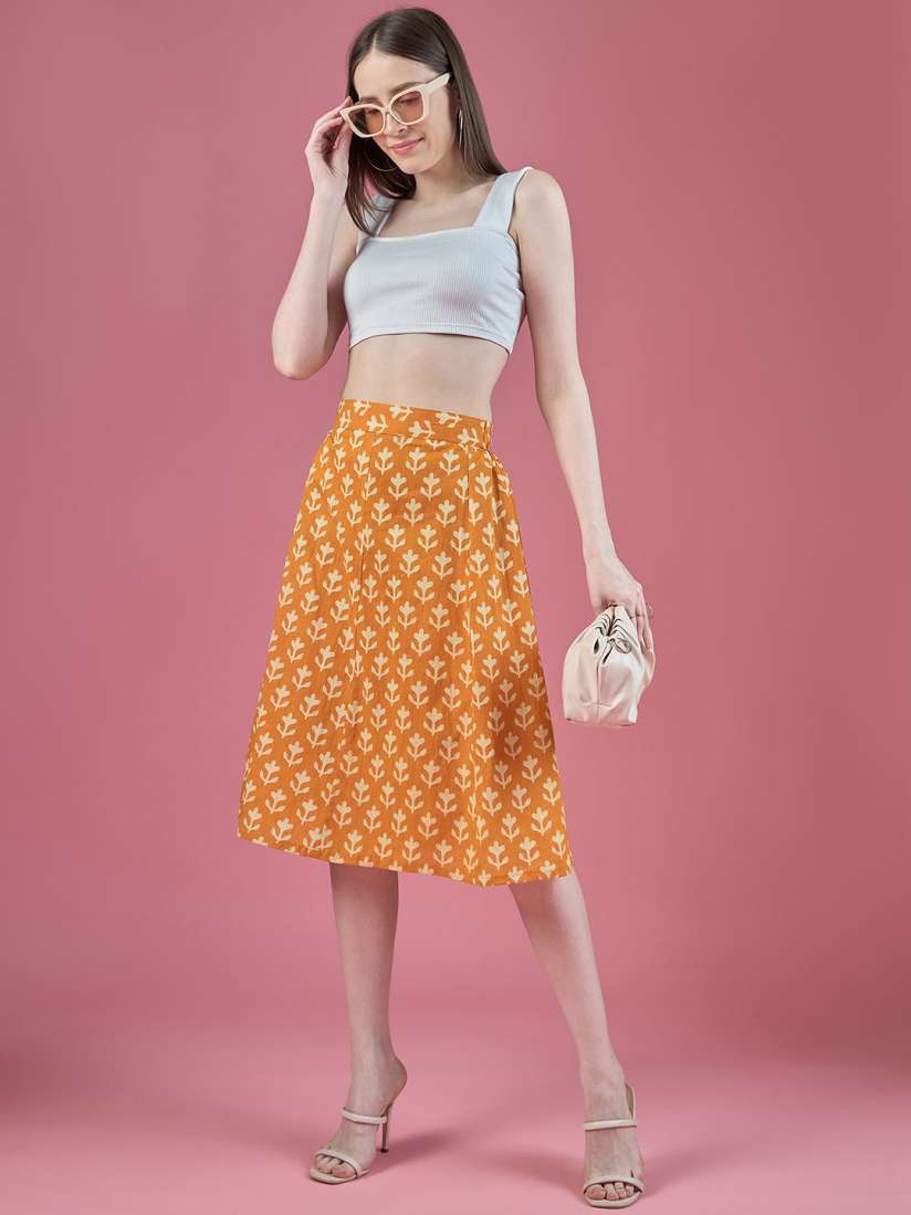 Buy DressBerry Women Pure Cotton Midi Skirt Skirts for Women 29614244 Myntra