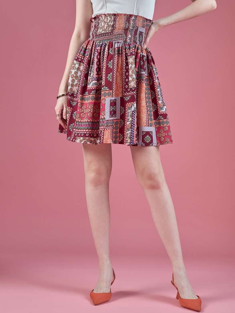 Buy DressBerry Printed Flared Mini Skirt Skirts for Women 29614284 Myntra