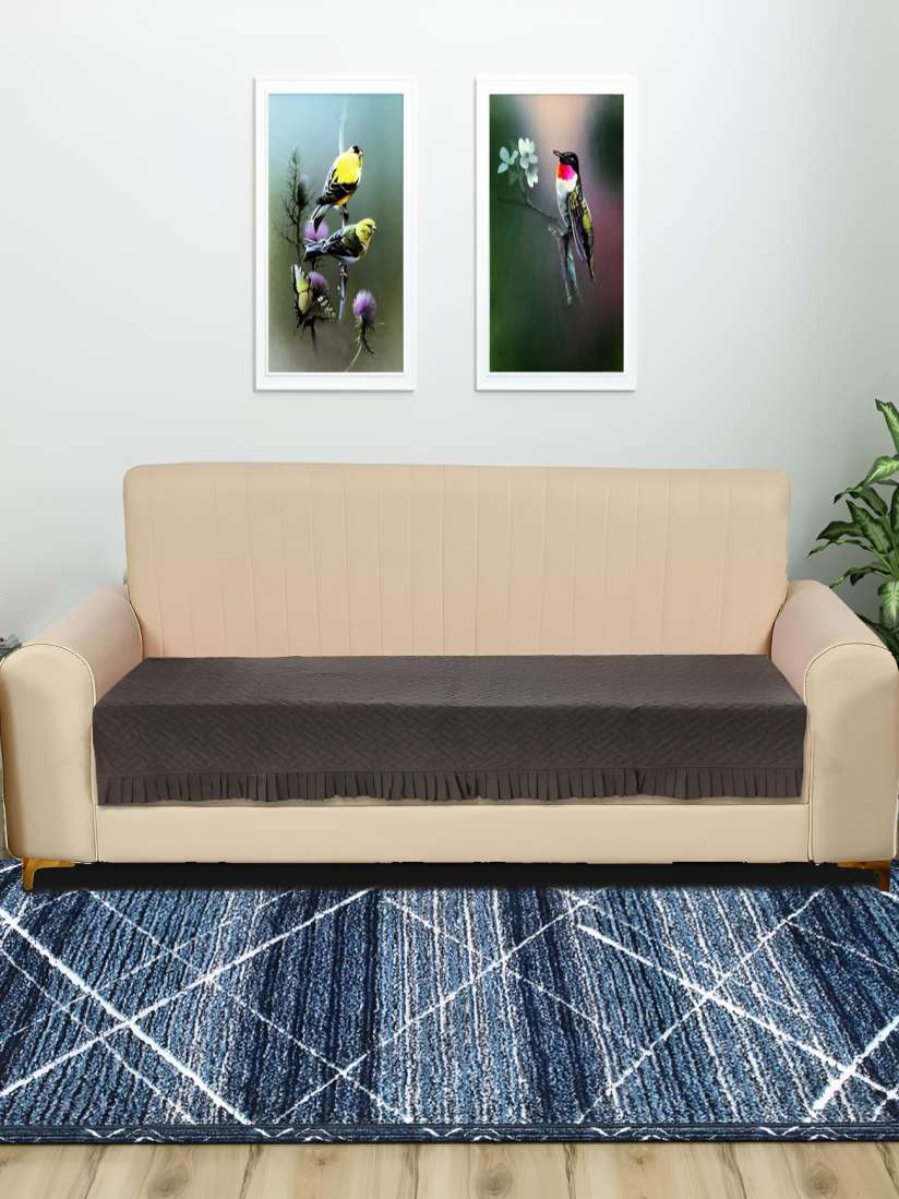 Buy RRC Brown Solid Velvet 3 Seater Sofa Cover Sofa Covers for Unisex 29615478 Myntra