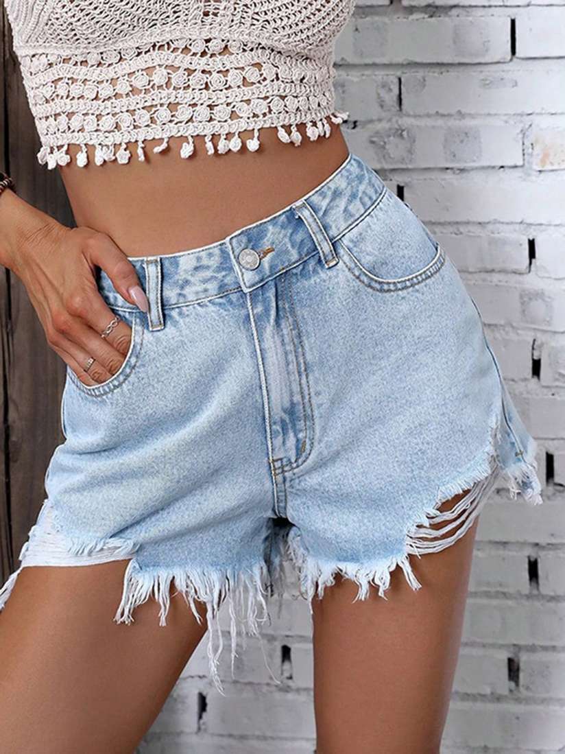 Buy StyleCast x Revolte Women Slim Fit High Rise Denim Shorts Shorts for Women 29617542 Myntra