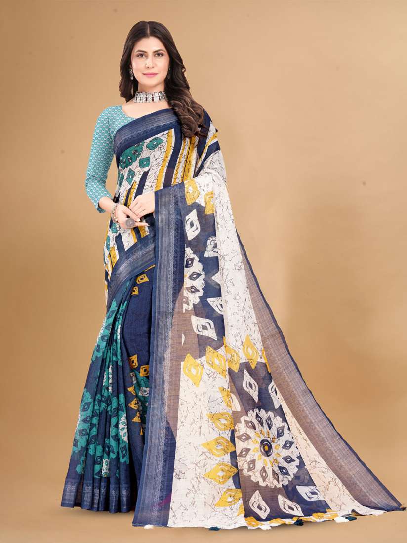 Myntra linen sarees new arrivals