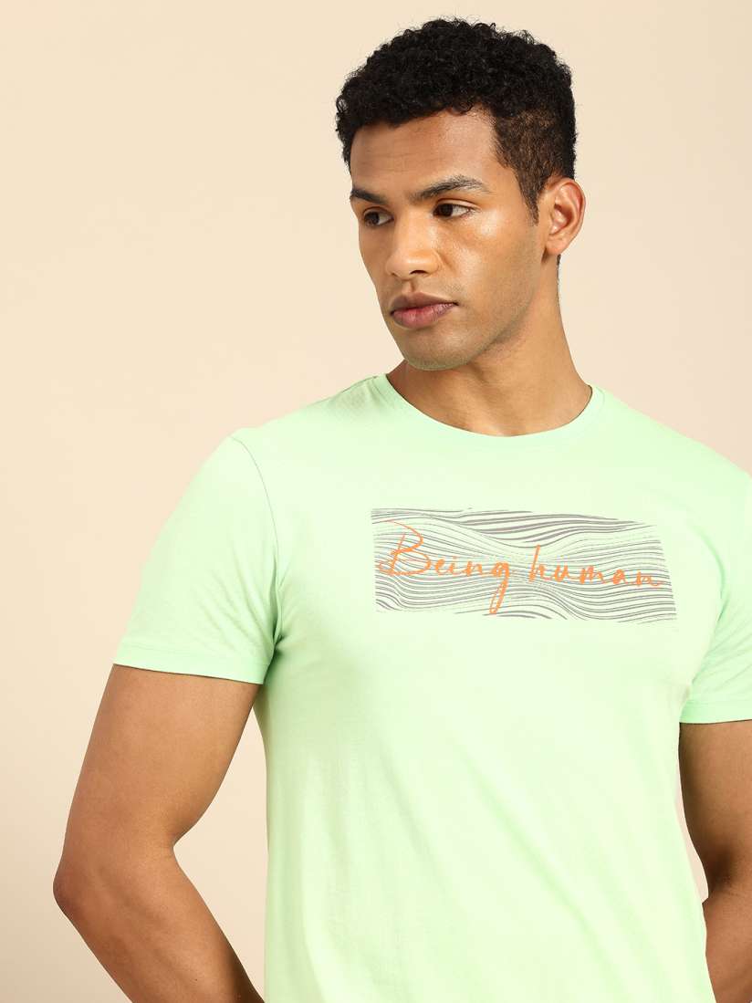 Buy Being Human Brand Logo Printed Pure Cotton T shirt Tshirts for Men 29620666 Myntra