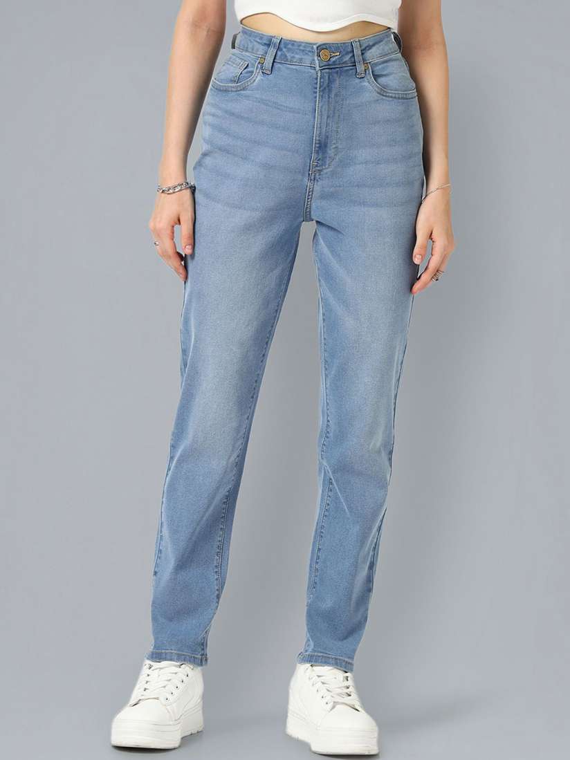 Buy Flying Machine Women Mom Fit High Rise Clean Look Light Fade Stretchable Jeans Jeans for Women 29622730 Myntra