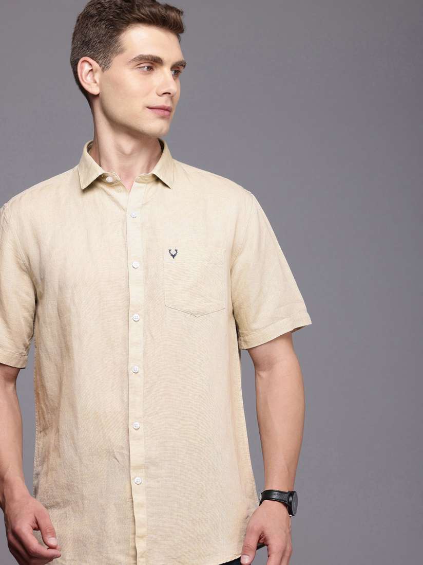 Buy Allen Solly Linen Cotton Classic Fit Opaque Casual Shirt Shirts for Men 29625172 Myntra