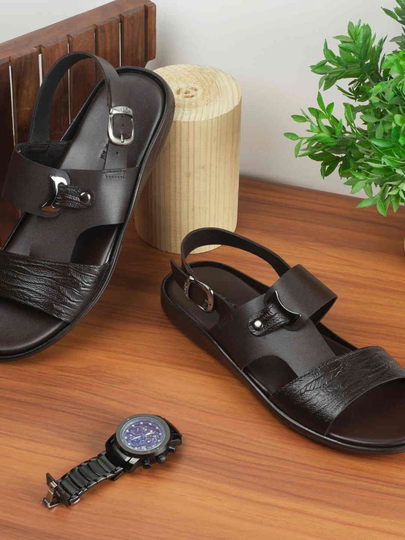 Buy Mochi Men Leather Comfort Sandals Sandals for Men 29638328 Myntra