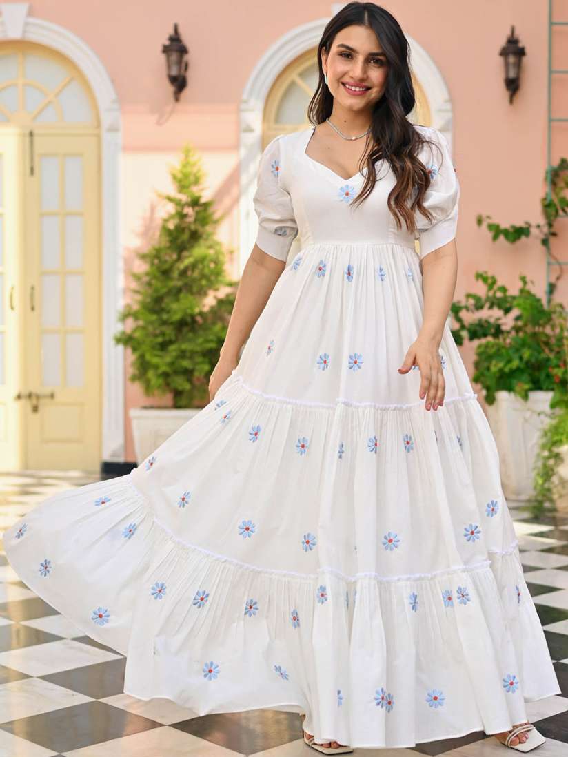 White gown myntra online