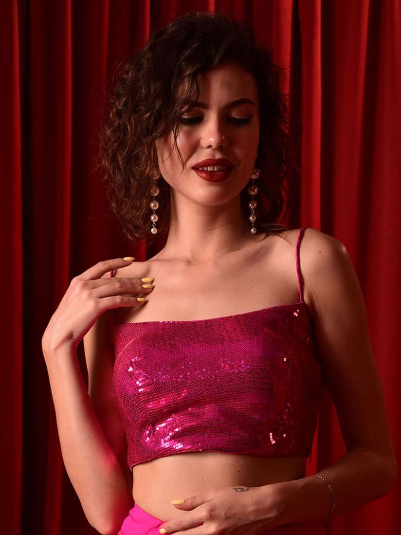 Buy Laalzari Spaghetti Strap Saree Blouse Saree Blouse for Women 29649286 Myntra