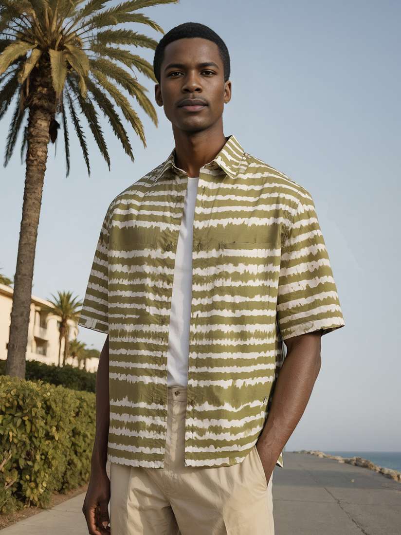 Buy H M Cotton Half Sleeve Tie Dye Print Shirt Shirts for Men 29651248 Myntra