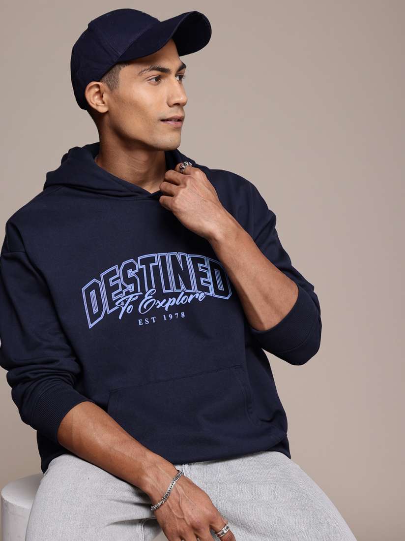 Buy The Roadster Life Co. Printed Hooded Oversized Fit Sweatshirt Sweatshirts for Men 29652458 Myntra