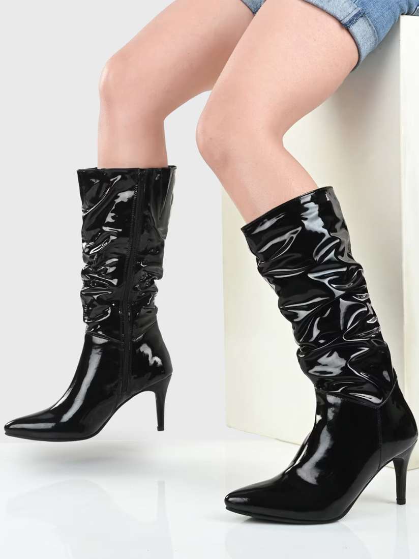 Buy MISEEN Women High Top Stiletto Heeled Slouchy Boots Boots for Women 29672530 Myntra