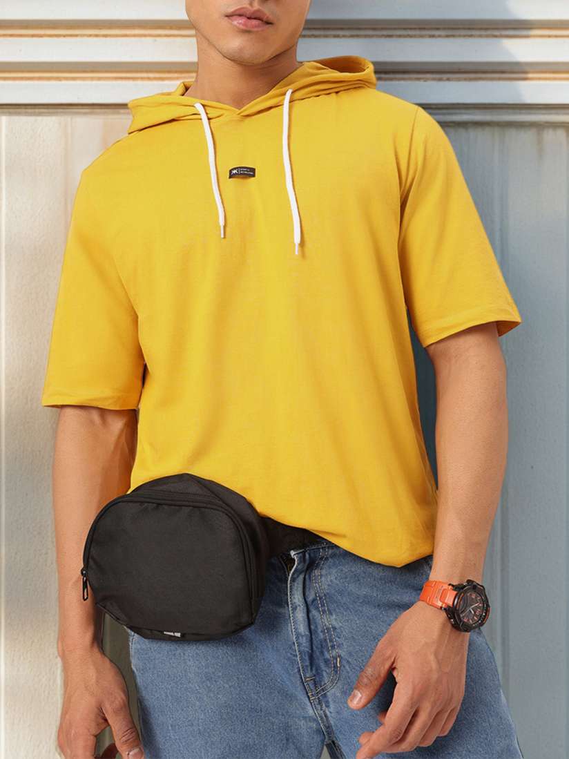 Hooded t shirt myntra hot sale