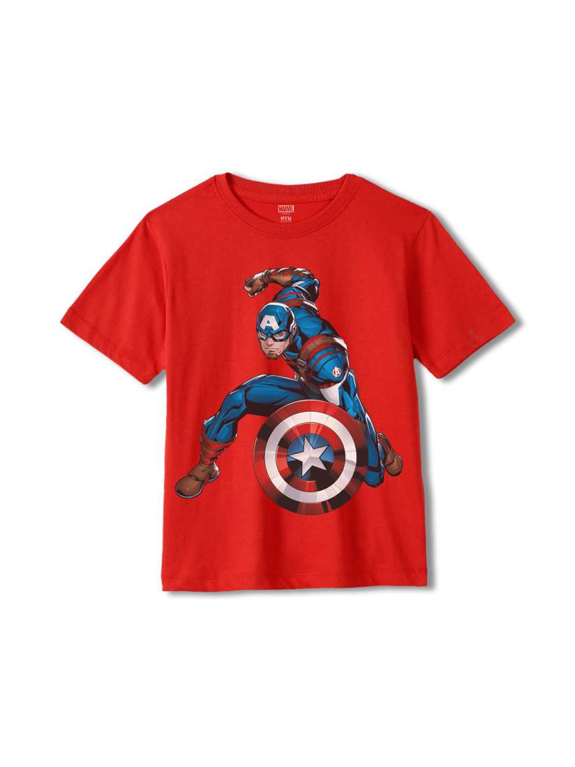 Buy Wear Your Mind Boys Captain America Printed T shirt Tshirts for Boys 29678320 Myntra