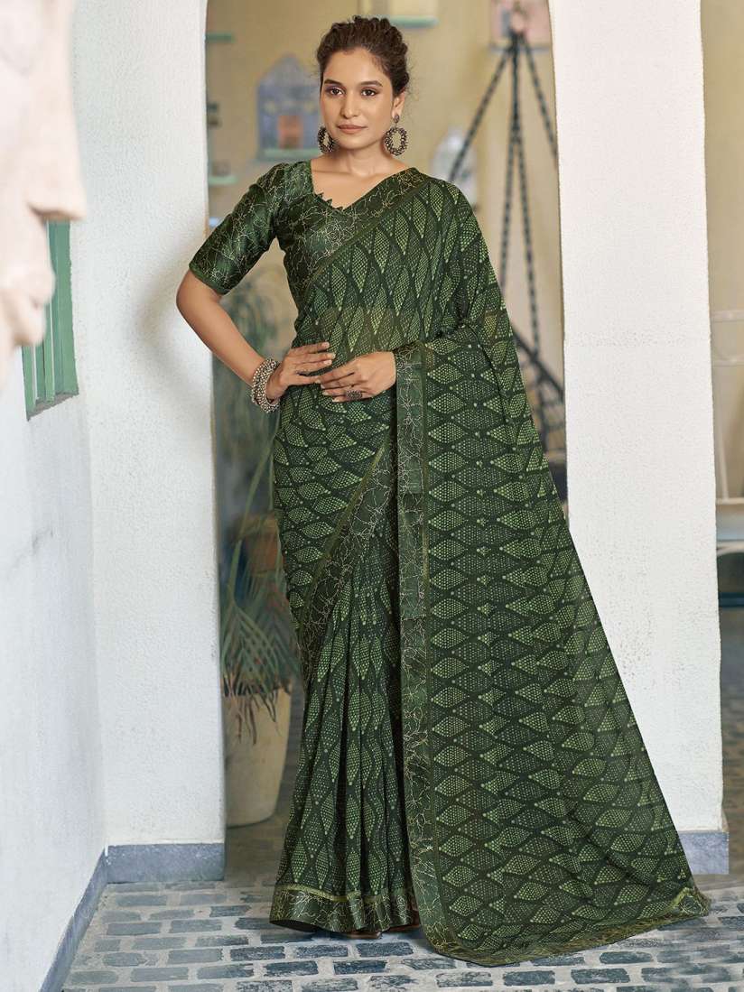 Buy Mitera Pure Georgette Designer Saree Sarees for Women 29681196 Myntra