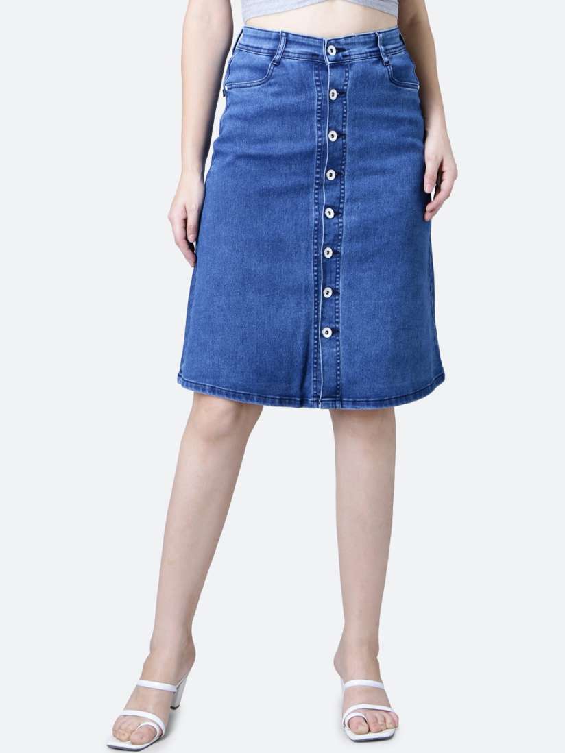 Knee length skirts myntra online