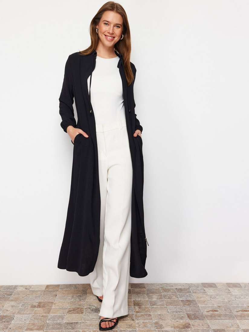 Longline open front jacket clearance